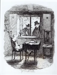 Mönche und der Jude entdecken Oliver, Illustration aus 